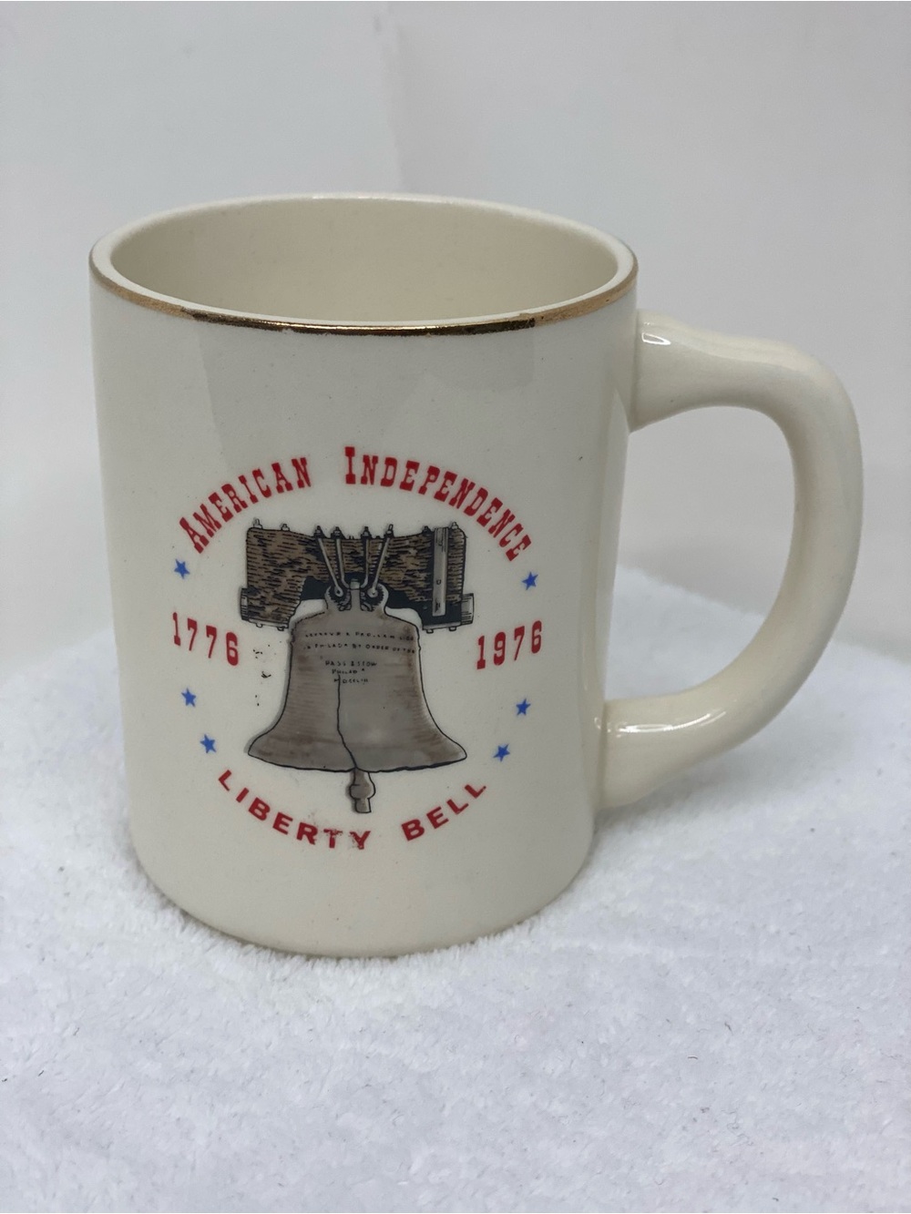 American Liberty Bell Commemorative Ceramic Mug Ben Silver Inc Stamped Bottom